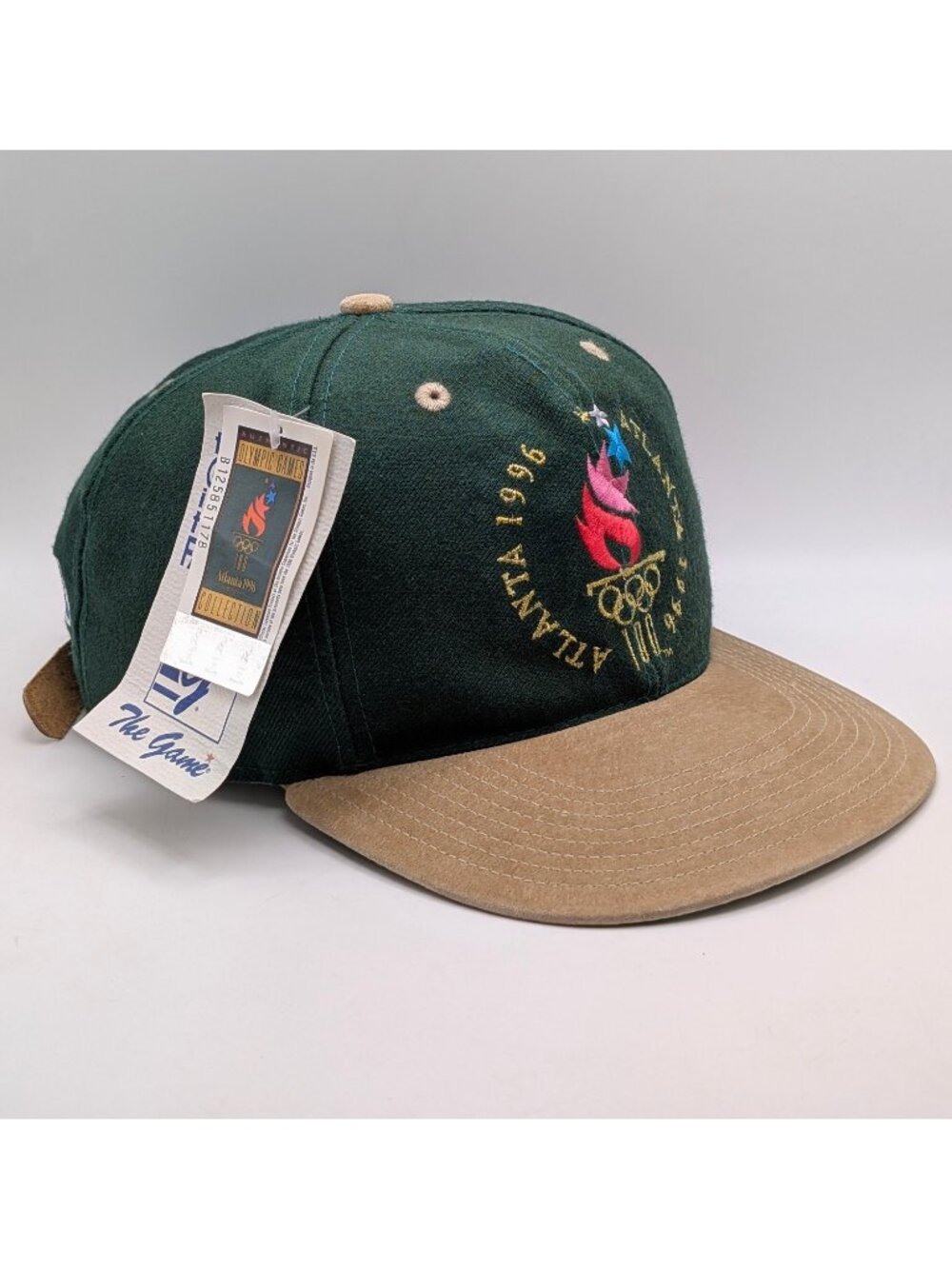 Atlanta 1996 Olympics Hat Cap Green The Game Leather Strap Olympic Games NEW